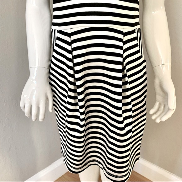 NWT H&M Ponte Knit Striped Sleeveless Dress Navy & White Summer Casual Size 4/6Y - Picture 7 of 16